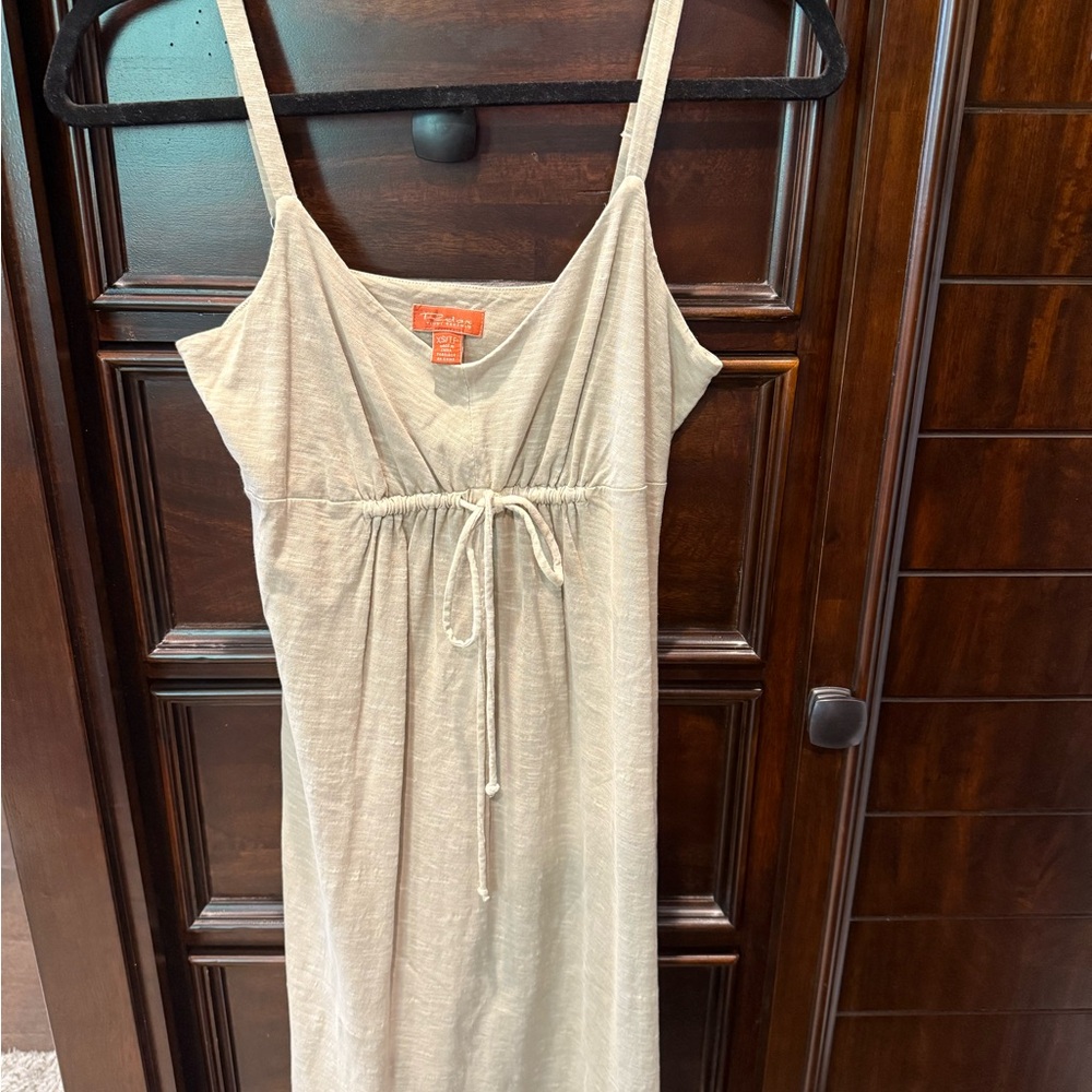Tommy Bahama Relax Cotton Tan/Cream size XS dress adjustable straps and waist
